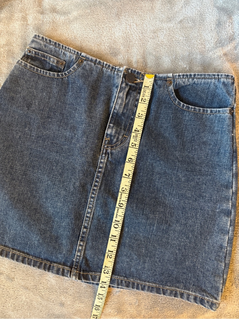 NWOT AMERICAN EAGLE OUTFITTERS JEAN MINI SKIRT SIZE 0 - Picture 4 of 6